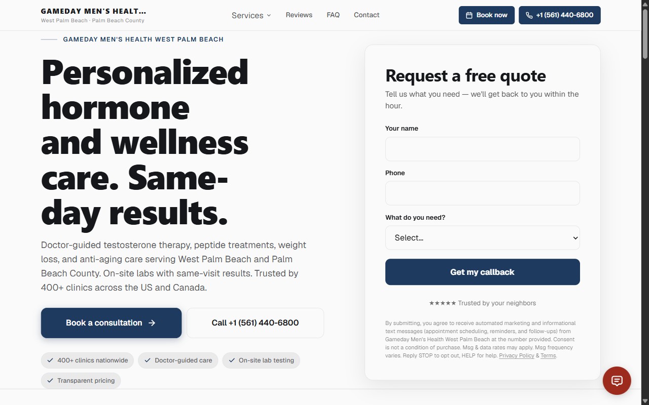 GameDay Men's Health — live SeldonFrame workspace